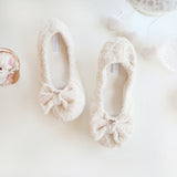 HALLUCI Ice Cotton velvet shoes woman slippers Home indoor Slippers slides pantufa rubber shoes home slippers fur flip flops