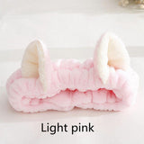 Cute Soft Cat Ear Hair Band Wrap Headband For Bath Spa Elastic Hairwear