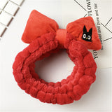 Soft Red Bowknot Towel Hair Band Wrap Headband For Wash Face Bath Spa Make Up
