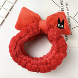 Soft Red Bowknot Towel Hair Band Wrap Headband For Wash Face Bath Spa Make Up
